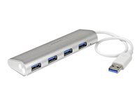 StarTech 4 Port Portable USB 3.0 Hub - Aluminum