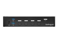 StarTech.com StarTech.com Switch KVM USB DisplayPort a 4 ports - Commutateur ecran clavier souris DP avec hub USB 3.0 integre - 4K 30 Hz (SV431DPU3A2) - commutateur ecran-clavier-souris USB - 4 ports - Montable sur rack