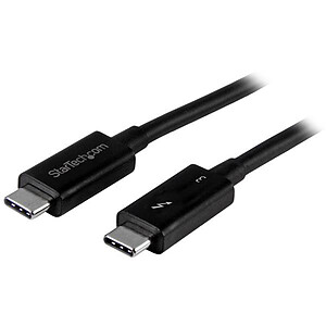 StarTech com Cable USB C Thunderbolt 3 40 Gb s Power Delivery 100 W Double 4K ou 5K M M 1 m
