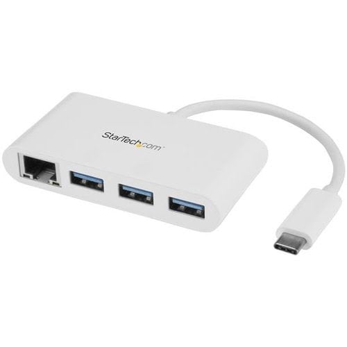 StarTech 3 Port USB C Hub w GbE - C to A USB 3.0