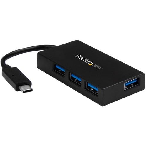 Startech Hub USB-C StarTech 4 Puertos USB 3.2 Gen 1 5Gbps Negra Alimentación 20W