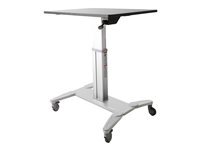 StarTech.com StarTech.com Bureau mobile - Poste de travail debout mobile - Hauteur reglable - Bureau roulant - Assis debout - Verrouillable (STSCART) pied - pour Ordinateur portable clavier souris - Black et Silver