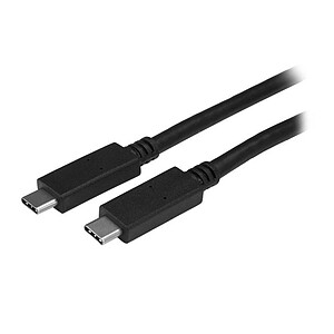 StarTech com Cable USB C 3 0 avec Power Delivery 60 W Certifie USB IF M M 2 m
