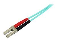 StarTech.com StarTech.com Aqua OM4 Duplex Multimode Fiber - 1m 3 ft - 100 Gb - 50 125 - OM4 Fiber - LC to LC Fiber Patch Cable (450FBLCLC1) - cable reseau - 1 m - turquoise