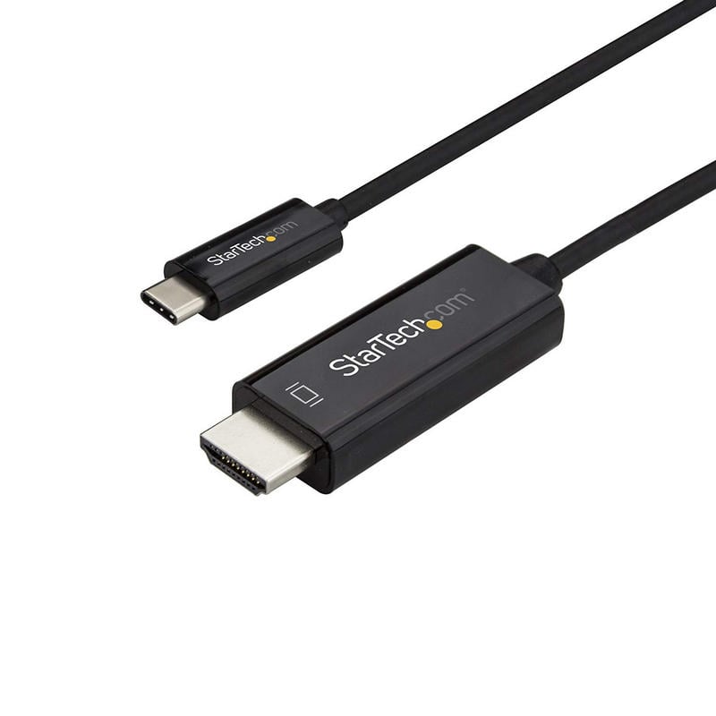 Startech StarTech.com Adaptateur USB-C vers HDMI 1m - Câble Vidéo USB Type-C Vidéo DP Alt Mode vers HDMI 2.0 - Câble d'Écran DP 1.2 HBR2 4K 60 Hz - Compatible Thunderbolt 3 - Black