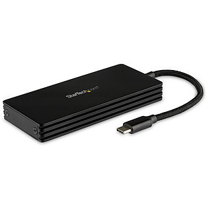 StarTech com Boitier externe robuste USB 3 1 pour SSD M 2 SATA avec cable USB C Aluminium
