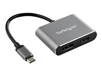 StarTech com StarTech com CDP2DPHD Adaptateur multiport USB C vers DisplayPort ou HDMI 4K 60 Hz Convertisseur 2 en 1 USB Type C a DP HDMI adaptateur video DisplayPort HDMI 20 5 cm