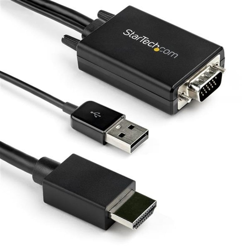 Startech Adaptador VGA a HDMI con Audio USB 2m Negro