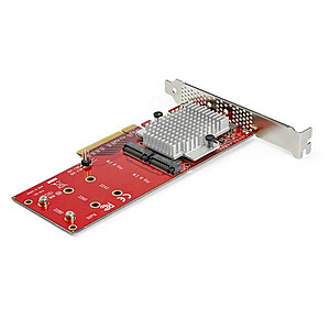 StarTech com Carte controleur PCIe 3 0 x8 vers double SSD M 2 NVMe
