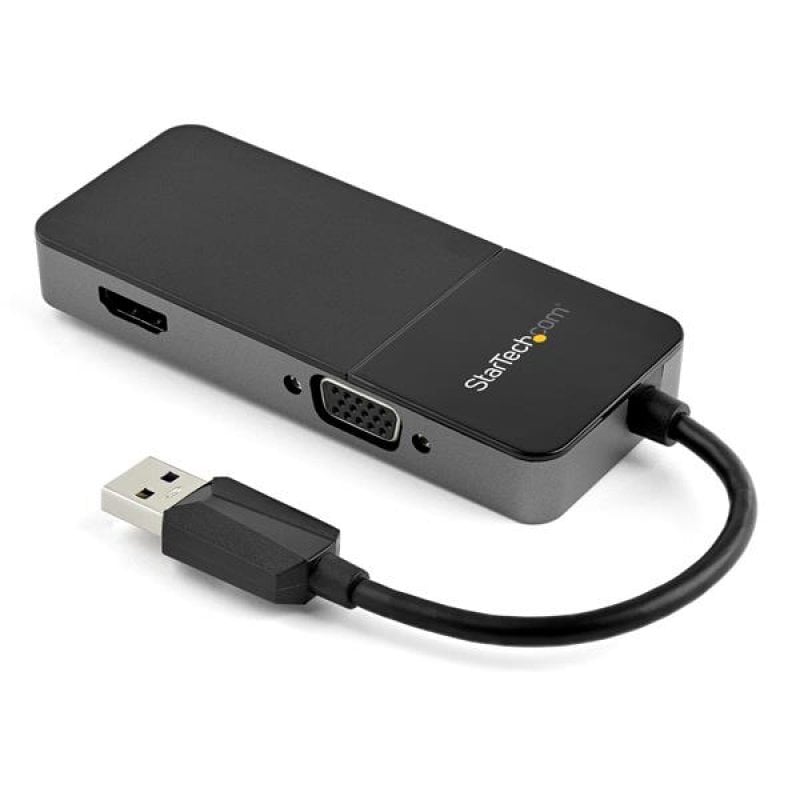 Startech StarTech.com Adaptateur USB 3.0 vers HDMI VGA 1080p - Adaptateur Convertisseur d'Écran Multiport Double Écran Multi-Écran 4K 1080p 4k USB Type A - Carte Graphique Externe