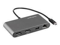 StarTech com StarTech com Mini Dock Thunderbolt 3 Station d Accueil TB3 a Double ecran DisplayPort 4K 60Hz 1x USB A 3 2 GbE Cable 28cm Adaptateur Multiport pour PC Portable Mac Windows TB3DKM2DPL station d accueil Thunderbolt 3 2 x DP 1GbE