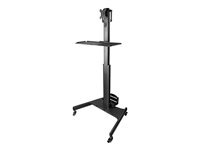 StarTech.com StarTech.com Pupitre de Travail Mobile avec Support ecran - Support pour Tour PC et Clavier - Chariot Ordinateur Ergonomique - Pupitre de Travail Debout Mobile Sur Roulettes (WKSTNCART) chariot - pour ecran LCD clavier souris processeur - Black