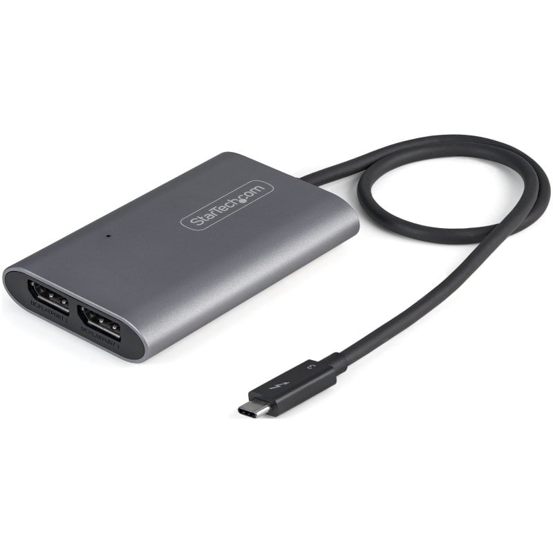 Startech StarTech.com Adaptateur Thunderbolt 3 vers Dual DisplayPort DP 1.4 - Adaptateur Thunderbolt 3 vers Double 4K 60Hz DP ou Single Vidéo 8K 5K - TB3 vers Double Écran DisplayPort - Mac Windows