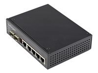 StarTech.com StarTech.com Switch Gigabit Ethernet Industriel 6 Ports - 4 PoE RJ45 2 Slots SFP 30W PoE 48V 10 100 1000 - Switch LAN Power Over Ethernet -40Â°C a 75Â°C - Montage Connecteur DIN (IES1G52UPDIN) - commutateur - 6 ports