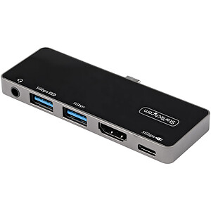 StarTech com Adaptateur multiport USB C vers HDMI 4K 60 Hz Hub 3 ports Audio et Power Delivery 100W