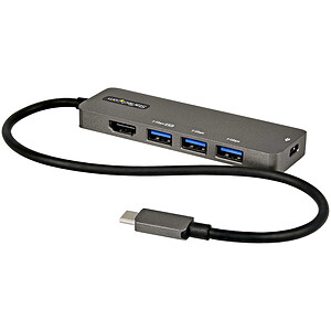 StarTech com Adaptateur multiport USB C vers HDMI 4K 60 Hz Hub 4 ports et Power Delivery 100W
