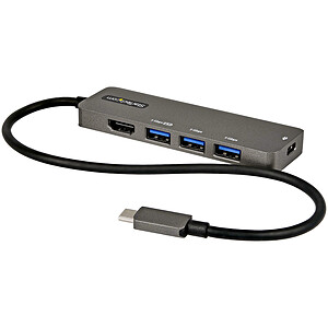 StarTech com Adaptateur multiport USB C vers HDMI 4K 60 Hz Hub 4 ports et Power Delivery 100W