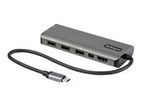 StarTech com Adaptateur multiport USB C avec HDMI ou Mini DisplayPort 4K 60 Hz Hub USB 4 ports et Power Delivery 100W
