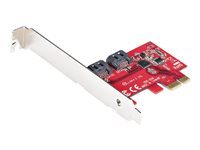 Startech Tarjeta SATA StarTech PCIe 2 Puertos 6Gbps ASM1061 Perfil Bajo Completo
