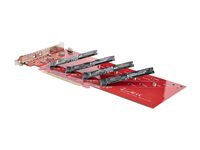 Startech Carte d'interface Startech QUAD-M2-PCIE-CARD-B PCIe 4.0 7,8 Gbit s Red ventilée