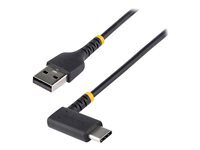 StarTech.com StarTech.com 6ft (2m) USB A to C Charging Cable Right Angle, Heavy Duty Fast Charge USB-C Cable, USB 2.0 A to Type-C, Durable and Rugged Aramid Fiber, 3A, S20 iPad Pixel - High Quality USB Charging Cord (R2ACR-2M-USB-CABLE) - Cable USB de type-C - USB pou