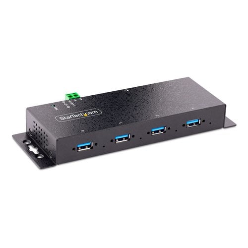 Startech Hub USB 3.0 Industrial Startech 4 Puertos 5Gbps Montaje en Pared Escritorio DIN