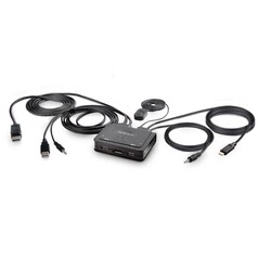 Startech Commutateur KVM StarTech USB-C USB-A DisplayPort 4K 60 Hz 2 ports avec câbles intégrés
