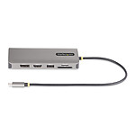 StarTech com Adaptateur multiport AV USB C avec Display Port et HDMI 4K Hub USB 4 ports Lecteur de carte SD et PD
