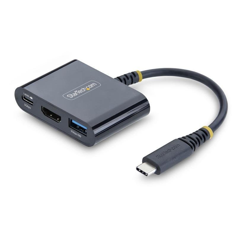StarTech.com Adaptateur Multiport USB-C vers HDMI avec Charge PD 140W (Black)
