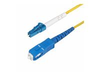 StarTech.com StarTech.com 3m (9.8ft) LC to SC (UPC) OS2 Single Mode Simplex Fiber Optic Cable, 9 125Âµm, Laser Optimized, 40G 100G, Bend Insensitive, Low Insertion Loss - LSZH Fiber Patch Cord (SPSMLCSC-OS2-3M) - cordon de raccordement - 3 m - Yellow