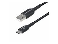 Startech Câble USB Startech USB2AC1MNC USB-A vers USB-C 1m Charge Rapide 3A Black