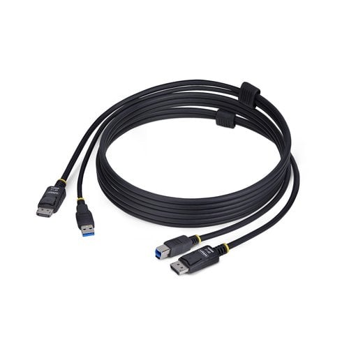 Startech Cable KVM DisplayPort et USB 3.0 StarTech.com 1,8m 4K 60Hz HDR10