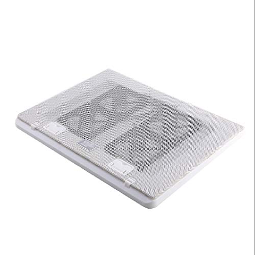 MYBA Refroidisseur PC Portable 15,6 -17 Laptop Cooler Cooling Pad USB Slim Portable alimenté (4 Ventilateurs) Support réglable Support, Noir Bleu Blanc Refroidisseur Ordinateur Portable