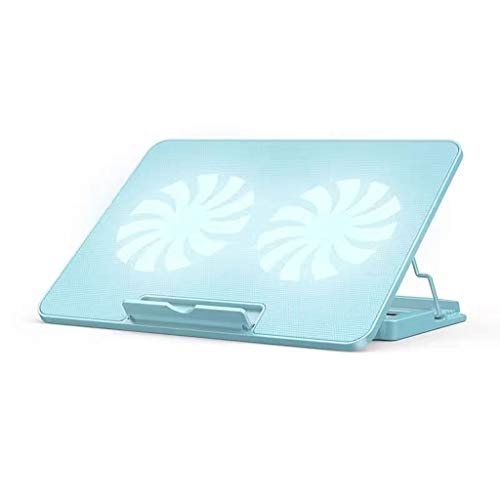 Refroidisseur PC Portable Ordinateur portable Tapis de refroidissement for ordinateur portable et Notebook Cooling Pad avec 2 ventilateurs à 1400 RPM Laptop Cooling Mat Gaming 2 USB Laptop Cooler Refr