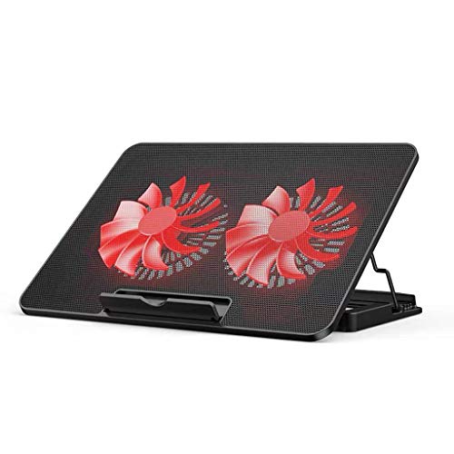 Refroidisseur PC Portable Ordinateur portable Tapis de refroidissement for ordinateur portable et Notebook Cooling Pad avec 2 ventilateurs à 1400 RPM Laptop Cooling Mat Gaming 2 USB Laptop Cooler Refr
