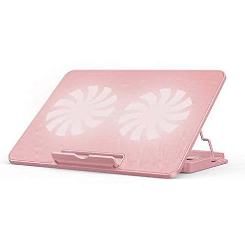 Refroidisseur PC Portable Ordinateur portable Tapis de refroidissement for ordinateur portable et Notebook Cooling Pad avec 2 ventilateurs à 1400 RPM Laptop Cooling Mat Gaming 2 USB Laptop Cooler Refr