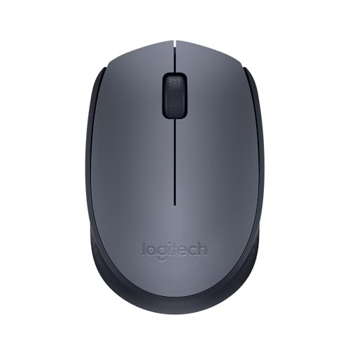 Logitech M170 Souris sans Fil, 2,4 GHz avec Nano-Récepteur, Suivi Optique, Batterie Longue Durée 12 Mois, Ambidextre, Compatible avec PC Mac Portable - Grise Noir