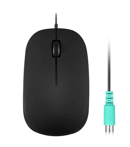 Perixx PERIMICE-201P B, Souris Optique Filaire PS2 - Port PS2 - 3 Bouton - DPI 1000 - 1.5m Cable - Noir