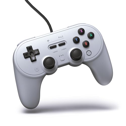 8bitdo Manette 8Bitdo Pro 2 Grey Filaire USB Compatible Switch PC Android
