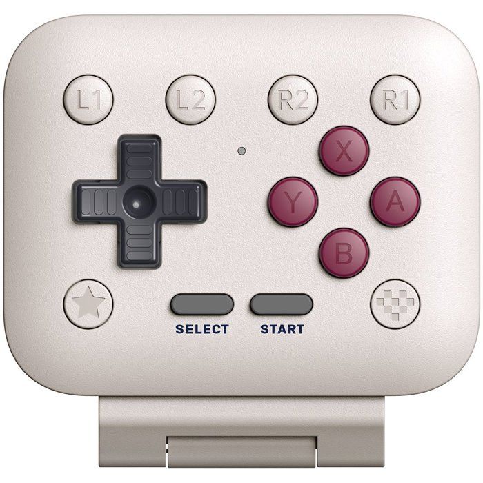 Manette gaming - 8BitDo - FlipPad G Classic - USB-C - Grey clair et bordeaux - Compatible iOS et Android