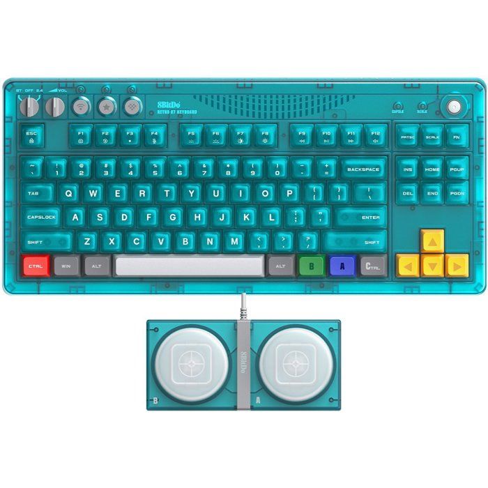 Clavier mecanique gamer - 8BitDo - Mechanical Keyboard - QWERTY - Retroeclaire