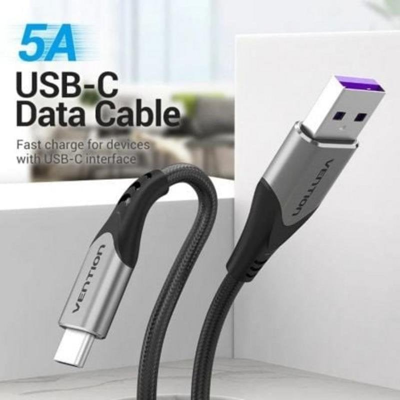 vention Câble USB 2.0 Vention COFHG Type-C 1,5 m 100W 480Mbps Grey