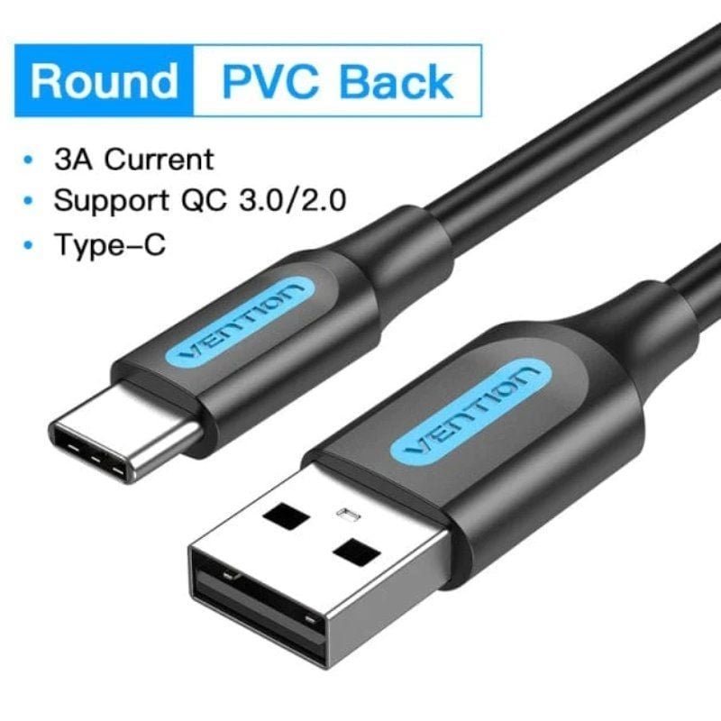 vention Câble Vention USB-C COKBF USB Mâle - USB-C Mâle 1m 3A Grey