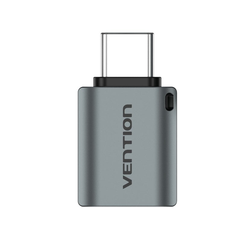 vention Adaptateur USB-C Vention CDQH0 Grey aluminium 5 Gbit s Type-C mâle vers USB-A femelle