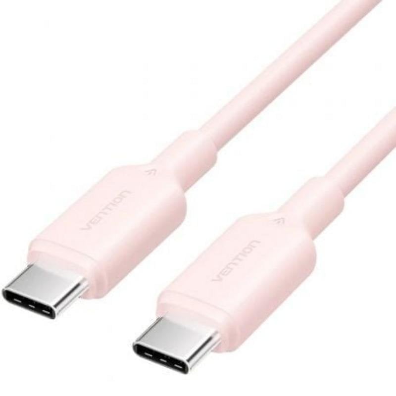 vention Câble USB-C Vention TRCPF 1m 60W 3A Rose Connecteurs Nickelés