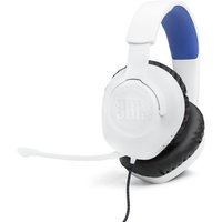 JBL Quantum 100P a�� Casque de gaming filaire a�� avec Microphone a perche detachable a�� concu pour Playstation a�� Compatible avec les autres consoles et PC a�� White et Blue
