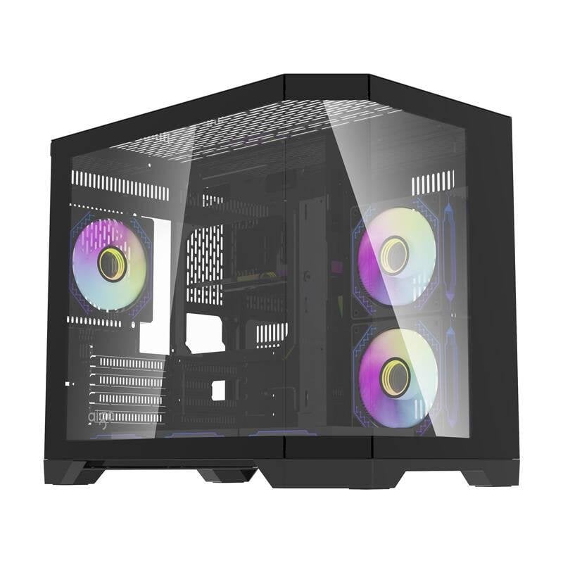 darkflash Boîtier PC Darkflash FT418 Mini Tower 6 ventilateurs ARGB Black
