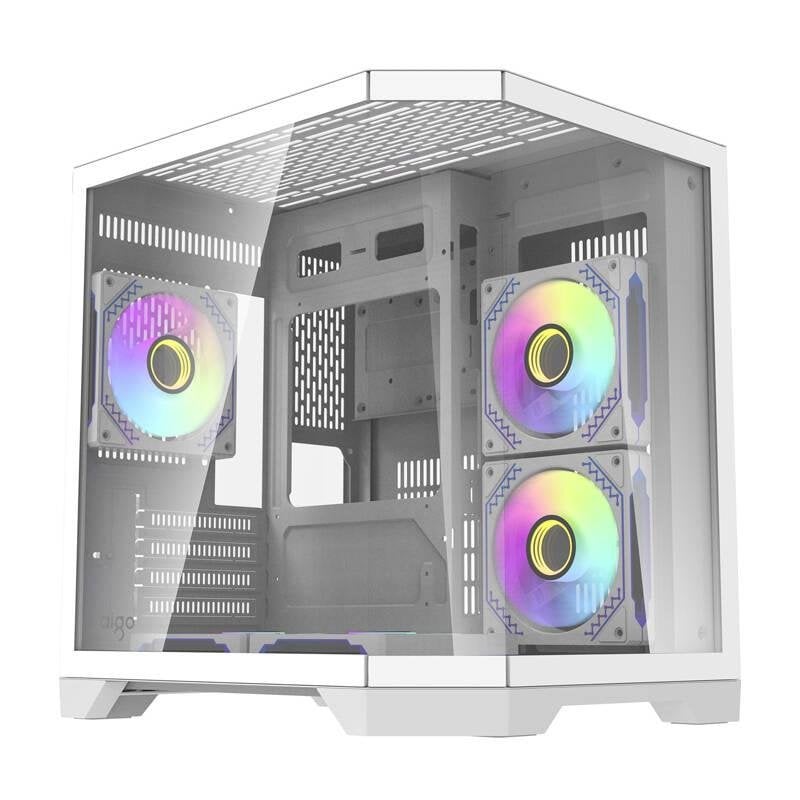 darkflash Boîtier PC Darkflash FT350 Mini Tower White avec 5 Ventilateurs ARGB