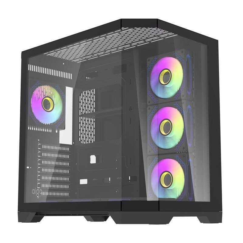 darkflash Boîtier PC Darkflash FT418 PRO 7 ventilateurs ARGB Black