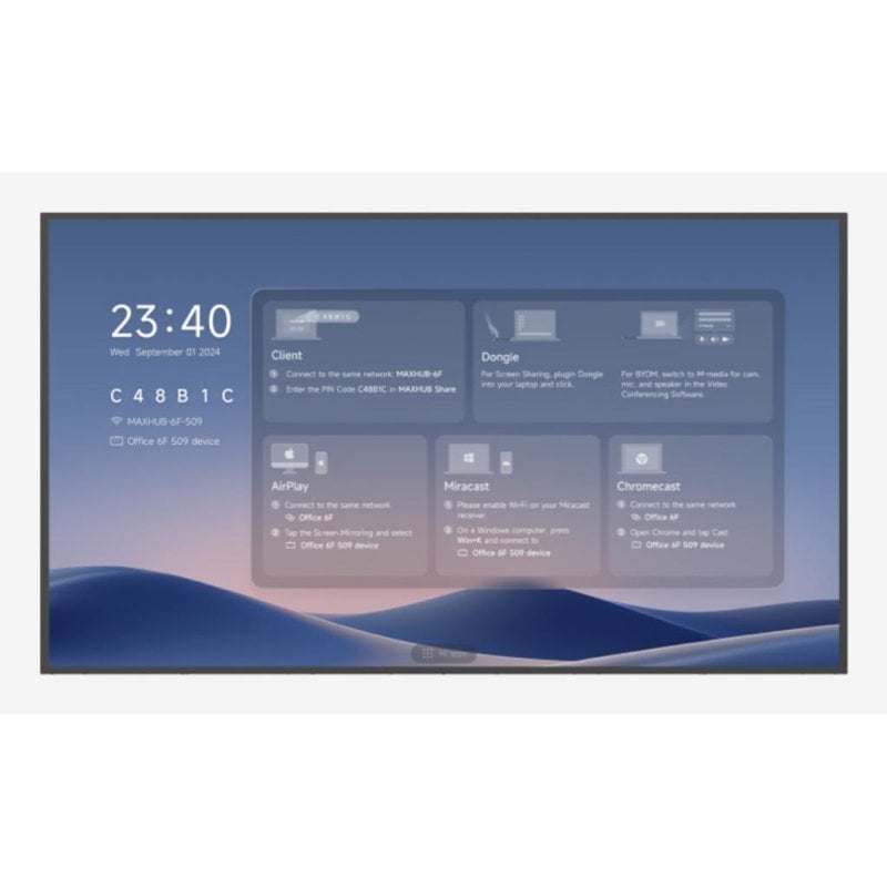 maxhub Écran PC Maxhub ND55CMB 55 UltraHD 4K 60Hz ADS WiFi Haut-parleurs 8ms